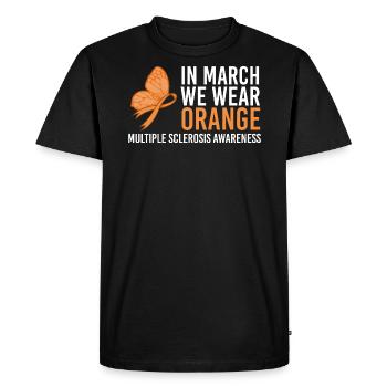 MS Awareness - Multiple Sclerosis - MS Band - Men's Premium Organic T-Shirt - black - Front - Nico (187cm)