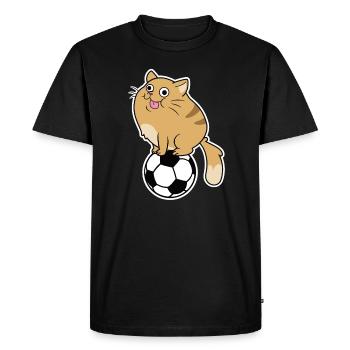 Football BD Chat - T-shirt Premium bio Homme - noir - Devant - Nico (187cm)