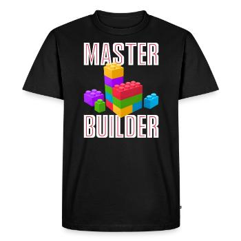 Master Builder Chemise Mignon Master Block Builder Papa - T-shirt Premium bio Homme - noir - Devant - Nico (187cm)