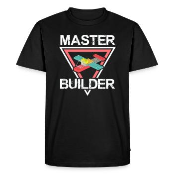 Master Builder Plane Toy for Expert Builders Dad - Men's Premium Organic T-Shirt - black - Front - Nico (187cm)