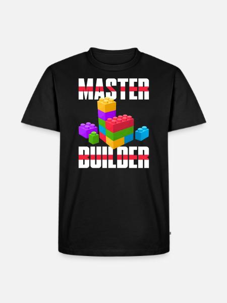 Master Builder Shirt | Cute Master Block Builder - Men's Premium Organic T-Shirt - black