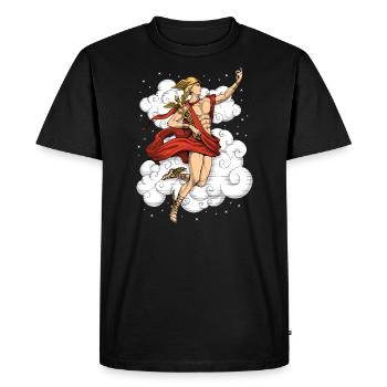 Dieu grec Hermès - T-shirt Premium bio Homme - noir - Devant - Nico (187cm)