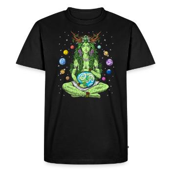 Déesse Gaia - T-shirt Premium bio Homme - noir - Devant - Nico (187cm)
