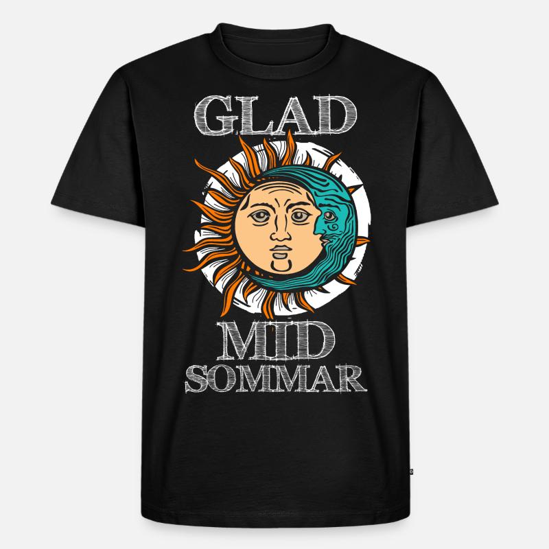 Midsommar Fest Ritual - Männer Premium Bio T-Shirt - Schwarz