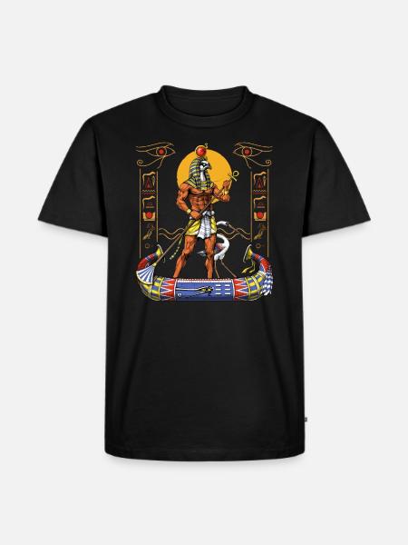 Egyptian God Ra - Men's Premium Organic T-Shirt - black