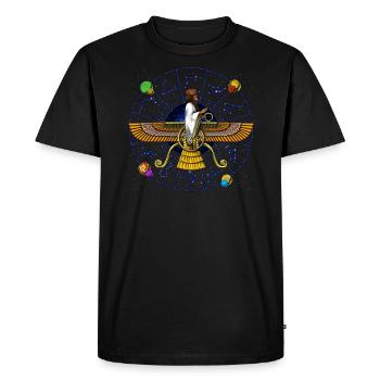 Ancien symbole Anunnaki - T-shirt Premium bio Homme - noir - Devant - Nico (187cm)