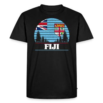 Fidji - T-shirt Premium bio Homme - noir - Devant - Nico (187cm)