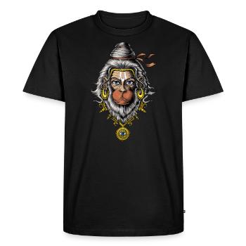 Dieu hindou Hanuman - T-shirt Premium bio Homme - noir - Devant - Nico (187cm)