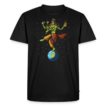 Alien Shiva Dieu hindou - T-shirt Premium bio Homme - noir - Devant - Nico (187cm)