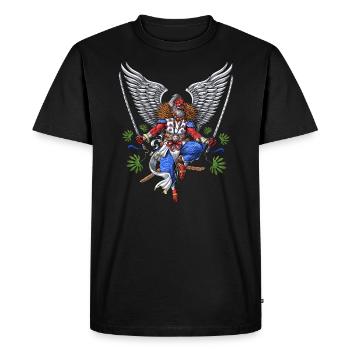 Tengu Samouraï japonais - T-shirt Premium bio Homme - noir - Devant - Nico (187cm)