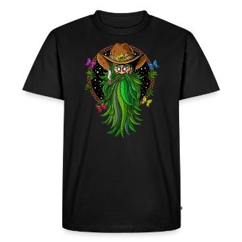 Weed Cowboy Stoner - T-shirt Premium bio Homme - noir - Devant - Nico (187cm)