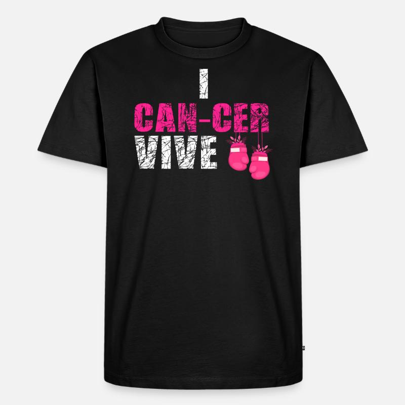 Brustkrebs Brustkrebs Loop - Männer Premium Bio T-Shirt - Schwarz