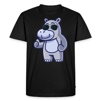 Lunettes de soleil fraîches Hippo Animal Gift Hippo - T-shirt Premium bio Homme - noir - Devant - Nico (187cm)