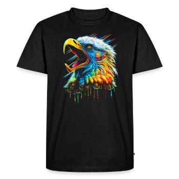 Cri d’aigle - T-shirt Premium bio Homme - noir - Devant - Nico (187cm)