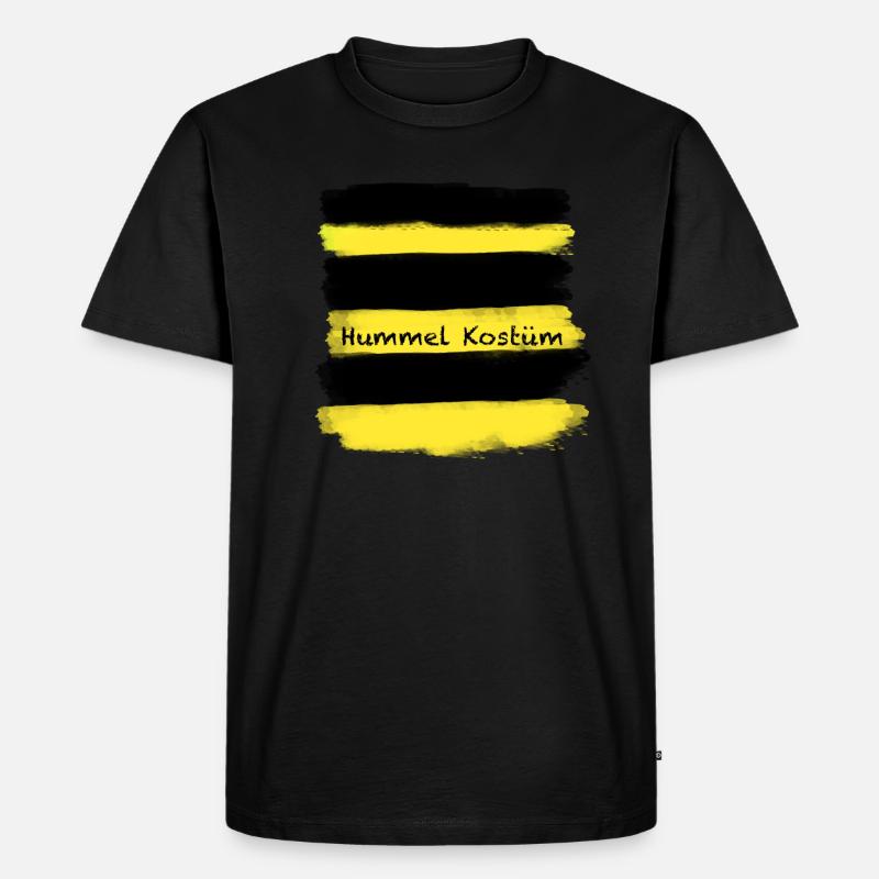 Hummel Kostüm,Hummel,Kostüm,Karneval - Männer Premium Bio T-Shirt - Schwarz