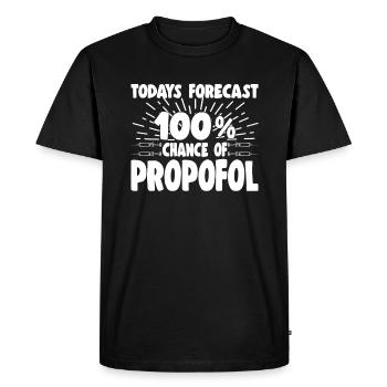100 % de chance de Propofol Anesthésiste drôle - T-shirt Premium bio Homme - noir - Devant - Nico (187cm)
