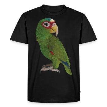 The white-fronted parrot - Men's Premium Organic T-Shirt - black - Front - Nico (187cm)