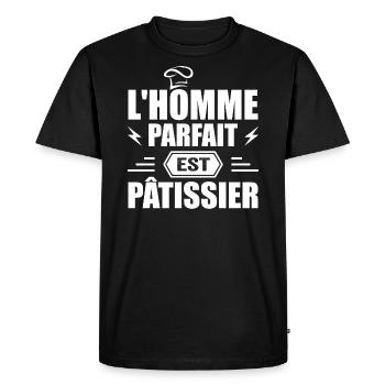 The Perfect Man Is Pastry Chef Pastry Gift - Men's Premium Organic T-Shirt - black - Front - Nico (187cm)