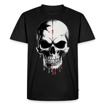 Crâne - T-shirt Premium bio Homme - noir - Devant - Nico (187cm)