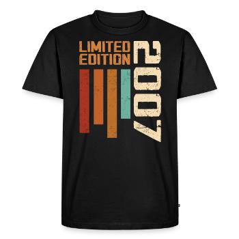 Vintage 2007 Birthday Gift 2007 Retro 2007 - Men's Premium Organic T-Shirt - black - Front - Nico (187cm)