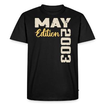 Mai 2003 Anniversaire Mai 2003 Cadeau Mai 2003 Mai - T-shirt Premium bio Homme - noir - Devant - Nico (187cm)