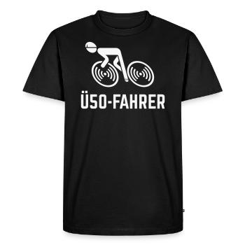 Ü50-Fahrer (Rennradfahrer / Rennrad / Fahrrad / W) - Männer Premium Bio T-Shirt - Schwarz - Vorne - Nico (187cm)