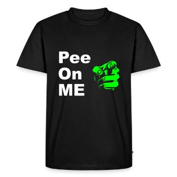 "Pee On Me" New York Dogs Pisse sur moi - T-shirt Premium bio Homme - noir - Devant - Nico (187cm)