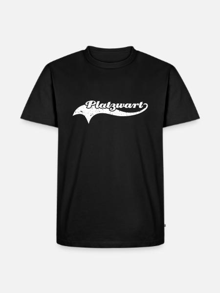 platzwart verwittert - Männer Premium Bio T-Shirt - Schwarz