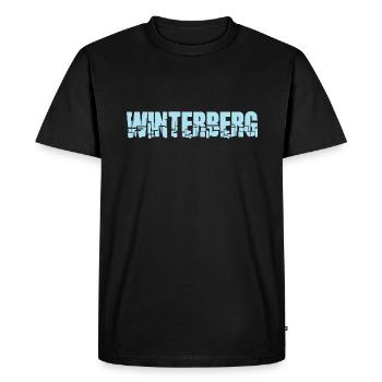 WINTERBERG - T-shirt Premium bio Homme - noir - Devant - Nico (187cm)