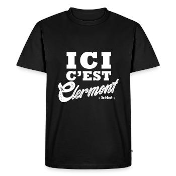 Clermont clermont clermontois sport - T-shirt Premium bio Homme - noir - Devant - Nico (187cm)