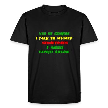 Citations drôles sur moi - T-shirt Premium bio Homme - noir - Devant - Nico (187cm)