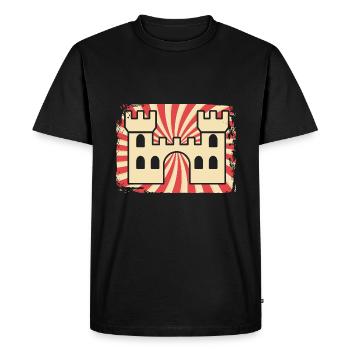 Ritter Burg - T-shirt Premium bio Homme - noir - Devant - Nico (187cm)
