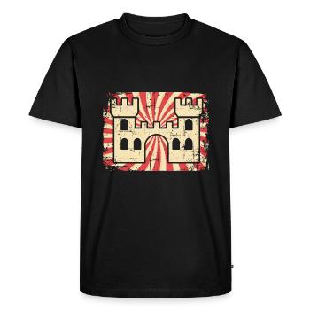 Château - T-shirt Premium bio Homme - noir - Devant - Nico (187cm)