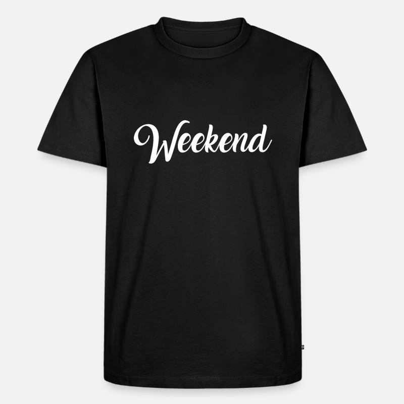 Wochenende - Männer Premium Bio T-Shirt - Schwarz