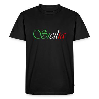 sicilia - T-shirt Premium bio Homme - noir - Devant - Nico (187cm)