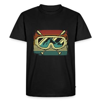 Ski mountains - Men's Premium Organic T-Shirt - black - Front - Nico (187cm)