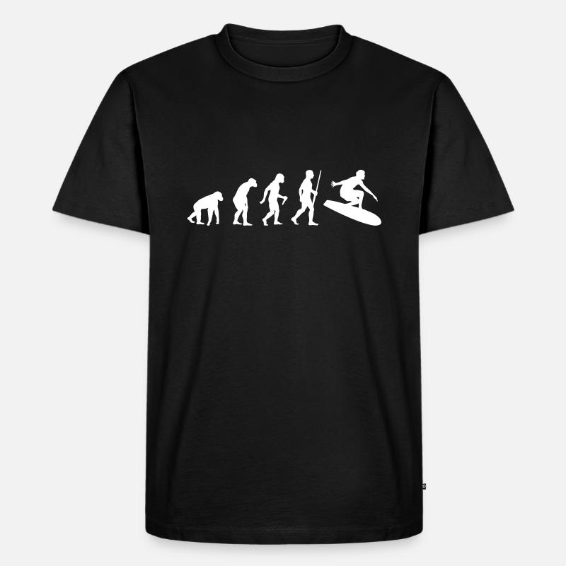 Surf Evolution - Männer Premium Bio T-Shirt - Schwarz