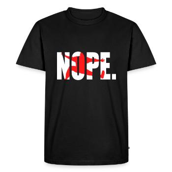 Handball goal nope. - Men's Premium Organic T-Shirt - black - Front - Nico (187cm)