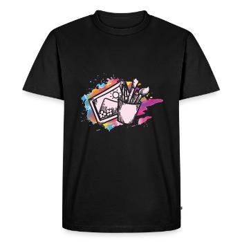 Artistes - T-shirt Premium bio Homme - noir - Devant - Nico (187cm)