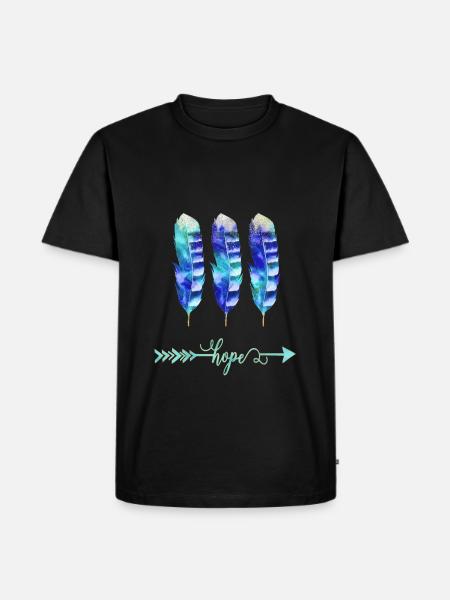 Hope - Männer Premium Bio T-Shirt - Schwarz