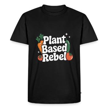 Végétarien Végétalien Végétarien Végétarien - T-shirt Premium bio Homme - noir - Devant - Nico (187cm)