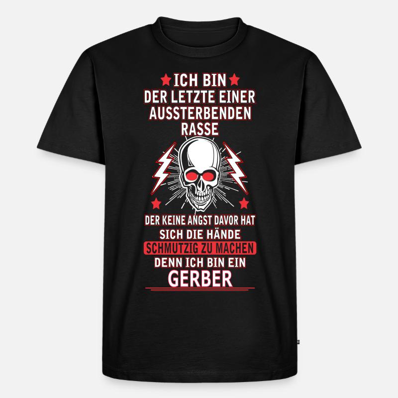 GERBER - Männer Premium Bio T-Shirt - Schwarz
