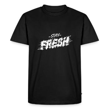 Restez frais - Restez frais et détendu - T-shirt Premium bio Homme - noir - Devant - Nico (187cm)