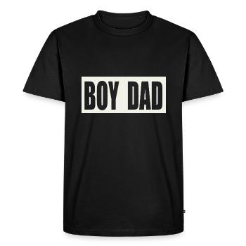GARÇON PAPA - T-shirt Premium bio Homme - noir - Devant - Nico (187cm)