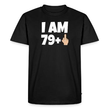 J'ai 80 ans. - T-shirt Premium bio Homme - noir - Devant - Nico (187cm)