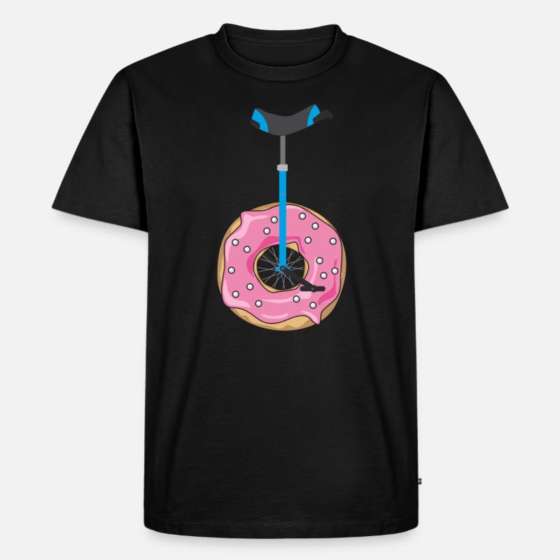Donut Einrad - Männer Premium Bio T-Shirt - Schwarz