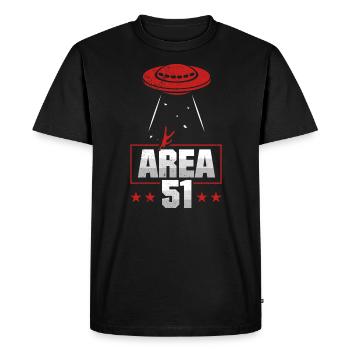 Zone 51 - T-shirt Premium bio Homme - noir - Devant - Nico (187cm)