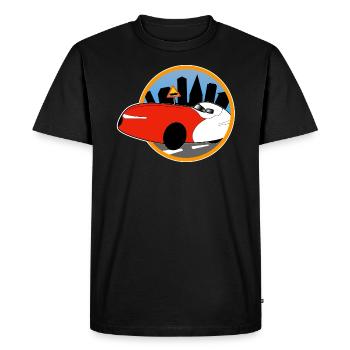 Velomobil-Skyline - Männer Premium Bio T-Shirt - Schwarz - Vorne - Nico (187cm)