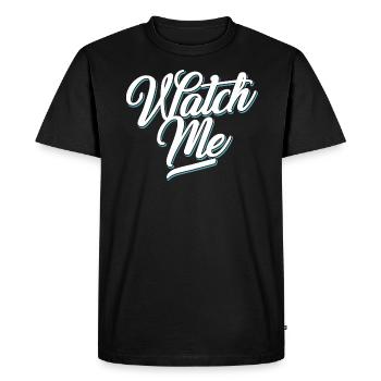 regardez-moi Graphique - T-shirt Premium bio Homme - noir - Devant - Nico (187cm)