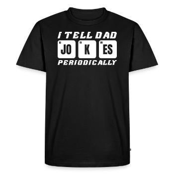 Je raconte des blagues à papa périodiquement Chimiste Papa Papa - T-shirt Premium bio Homme - noir - Devant - Nico (187cm)